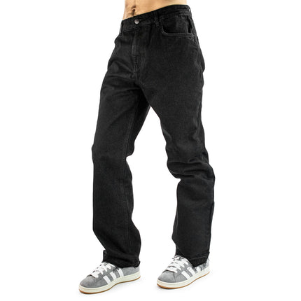 2Y Studios Arun Open Hem Straight Jeans - Black J-S-10014-BLK-