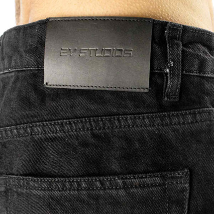 2Y Studios Arun Open Hem Straight Jeans - Black J-S-10014-BLK-