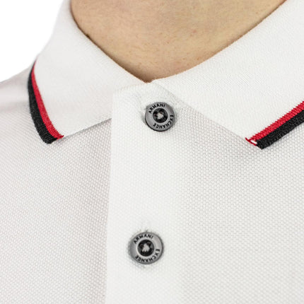 Armani Exchange Jersey Polo - White 8NZF75-Z8M5Z-1100-