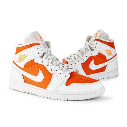 Jordan Wmns Air Jordan 1 Mid SE CZ0774-800 - weiss-orange