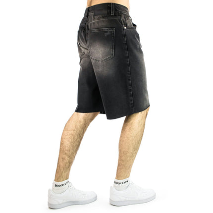 EightyFive Cut-Off Baggy Shorts Granite Black EF-0525-00004-002-GTB-