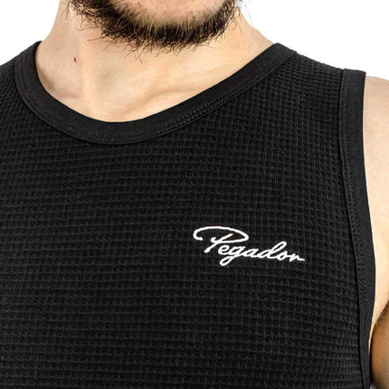 Pegador Signar Waffle Undershirt Washed Black Unbleached PGDR-5089-002/352-