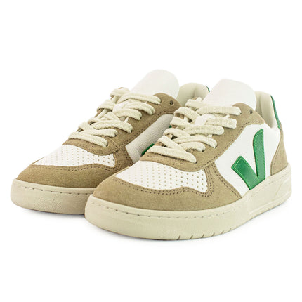 Veja V-10 ChromeFree Leather White Emeraude Sahara VX0503146-